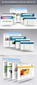 GraphicRiver 3D Web Browser Display Mock-Up
