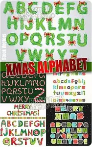 Xmas alphabet 2  - Stock Vectors