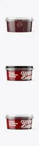 Plastic Container with Raspberry Jam Mockup 50706