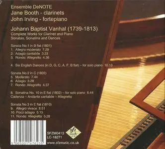 Ensemble DeNOTE - Vanhal: Clarinet Sonatas (2013)