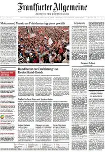 Frankfurter Allgemeine Zeitung vom Montag, 25. Juni 2012
