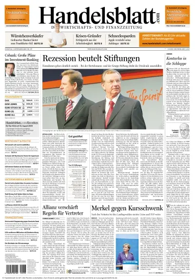 Handelsblatt vom 01.09.2009