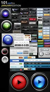 Web buttons collection templates