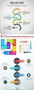 Vectors - Arrows Infographics Backgrounds 55