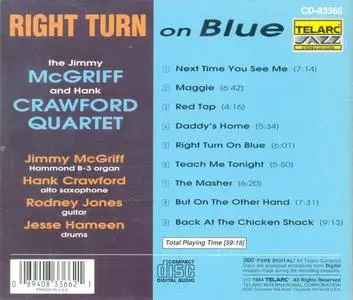 Jimmy McGriff & Hank Crawford - Right Turn On Blue (1994) {Telarc}