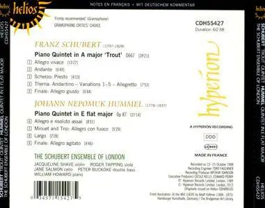 The Schubert Ensemble of London - Schubert: 'Trout' Quintet, Hummel: Piano Quintet in E flat major (2012)