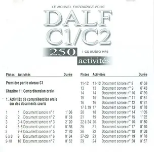 Vanessa Bourbon et collectif, "DALF C1-C2 : 250 activites", (livre+corriges+CD Audio)