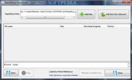 RapidShare Downloader Alpha 1