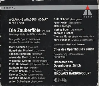 W.A. Mozart - Chor und Orchester des Opernhauses Zürich / Harnoncourt - Die Zauberflöte (1988) [repost, new rip]