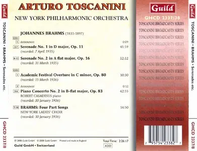 Arturo Toscanini Conducts The New York Philharmonic [1935-1936] in Brahms · Robert Casadesus [2CD set] [Re-up + New RS Links]