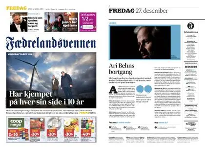 Fædrelandsvennen – 27. desember 2019