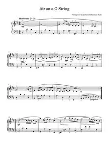 Air On The G String (from Suite No.3 in D Major) - Johann Sebastian Bach (Easy Piano)