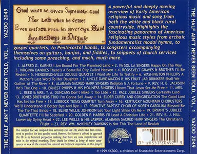 Various Artists - The Half Ain't Never Been Told, Vol.1: Early American Rural Religious Music (1999)