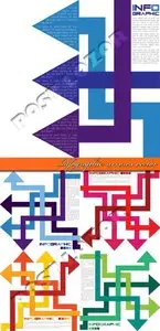 Infographic arrows vector 