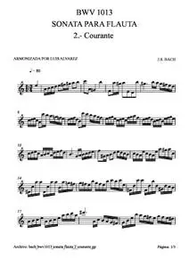 bach bwv1013 sonata flauta 2 courante