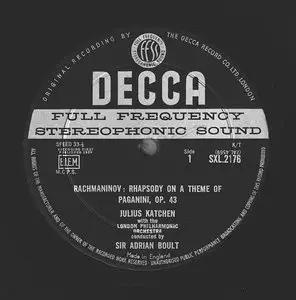 Julius Katchen/Sir Adrian Boult/LPO - Rachmaninoff: Rhapsody on a Theme of Paganini, Op.43 (1959) 24-Bit/96-kHz Vinyl Rip