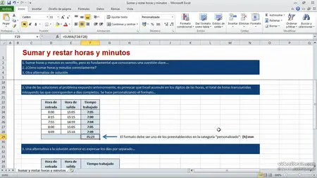 Horas y fechas en Excel