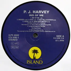 PJ Harvey - Rid of Me (UK Original) Vinyl rip in 24 Bit/96 Khz + CD