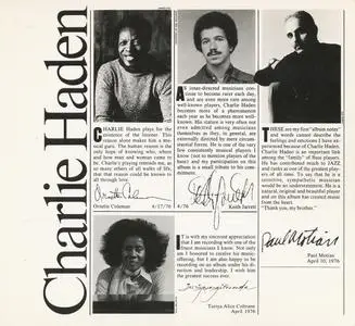 Charlie Haden - "Closeness" Duets (1976) {Horizon--A&M Records, D32Y3826, Japan Early Press}