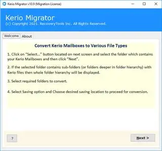 RecoveryTools Kerio Migrator 12.1 Portable