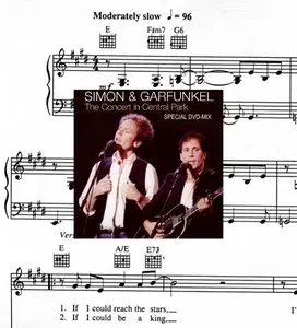 Simon & Garfunkel Sheet Music For Piano, Guitare, Lyrics