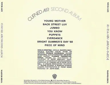 Curved Air - Second Album (1971) [Japan 1st Press, 1997]