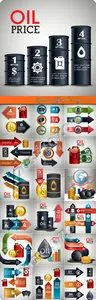 Oil prices infographic design vector