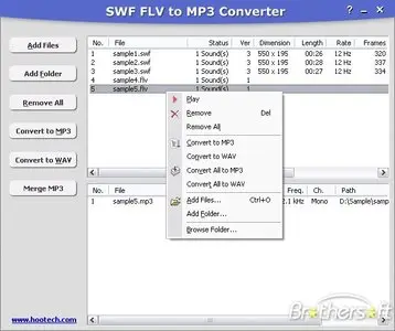 SWF FLV to MP3 Converter 2.7.218