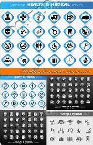 Health and medical icons vector