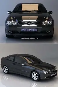 Mercedes C230 Sport Coupe - 3D Max Model