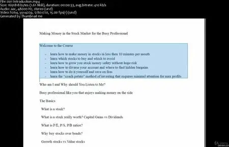 Making Money in the Stock Market for the Busy Professional