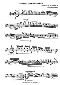 RegerM - Sonata 3 for Unaccompanied Violin