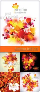 Autumn leaf fall