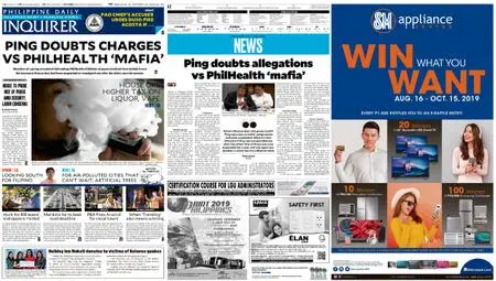 Philippine Daily Inquirer – August 16, 2019