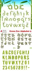 Vectors - Green Eco Alphabet 9