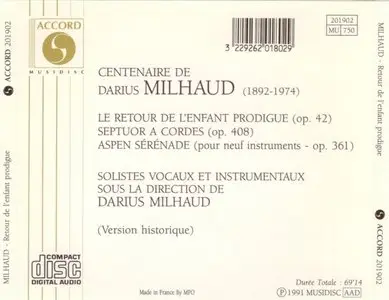 Darius Milhaud - Le retour de l'enfant prodigue (1991)