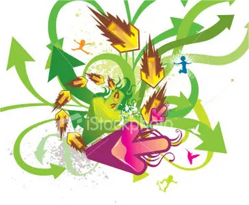 Vector grunge arrow pattern3