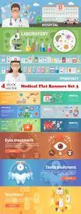 Vectors - Medical Flat Banners Set 3