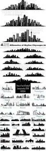 Vectors - Silhouettes of Skyline Cityscapes 26