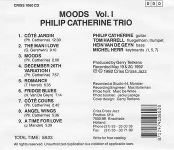 Philip Catherine Trio - Moods Vol. 1 (1992) {Criss Cross}