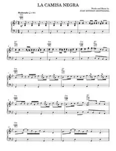 La camisa negra - Juanes (Piano-Vocal-Guitar)