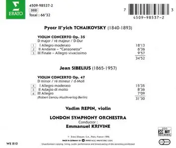 Vadim Repin, Emmanuel Krivine, London Symphony Orchestra - Tchaikowsky, Sibelius: Violin Concertos (1996)