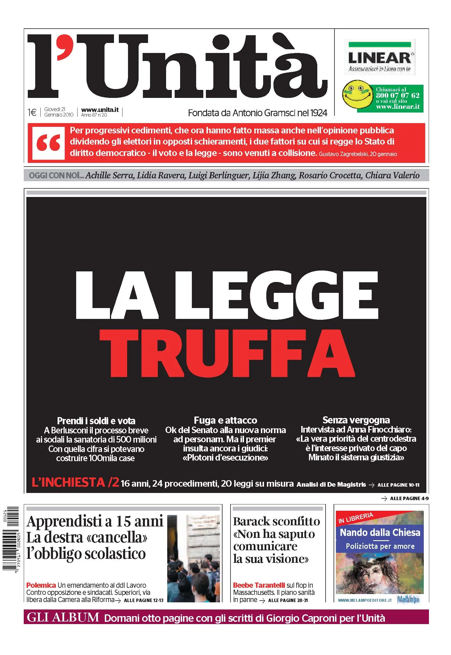 Unità 21.01.2010
