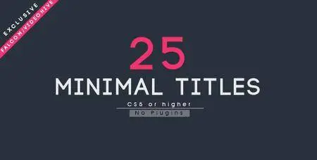 25 Minimal Titles - Project for After Effects (VideoHive)