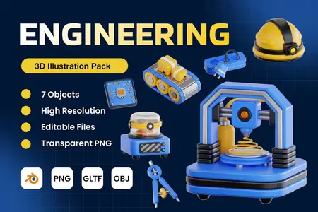 EE - Engineering 3D Icons 5A4NXK5