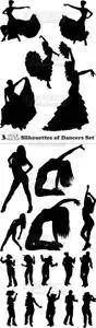 Vectors - Silhouettes of Dancers Set