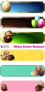 Vectors - Shiny Easter Banners