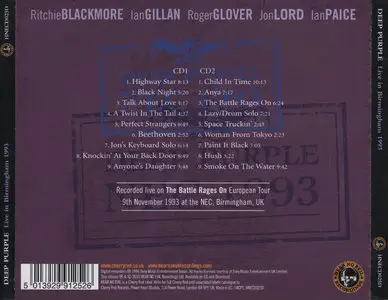Deep Purple - Live at the Birmingham NEC 1993 (2013) [2CD, Hear No Evil HNECD025D]