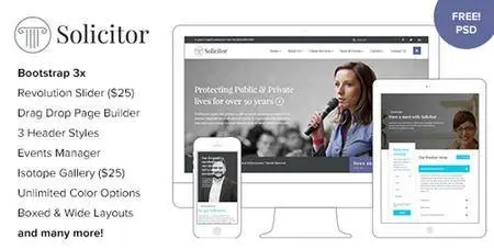 ThemeForest - Solicitor v1.3 - Law Business Responsive WordPress Theme - 19601167