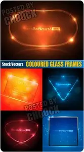 Coloured glass frames - Stock Vector